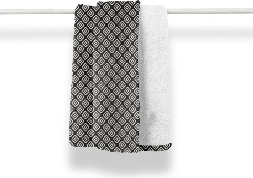 Plaid Divano ABAKUHAUS Geometrico Antracite | Morbido Pile 125x175