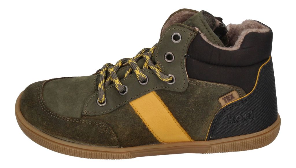 KOEL Barefoot Teenager Sneakers - HiTop Leder Sneakers Mit Reißverschluss