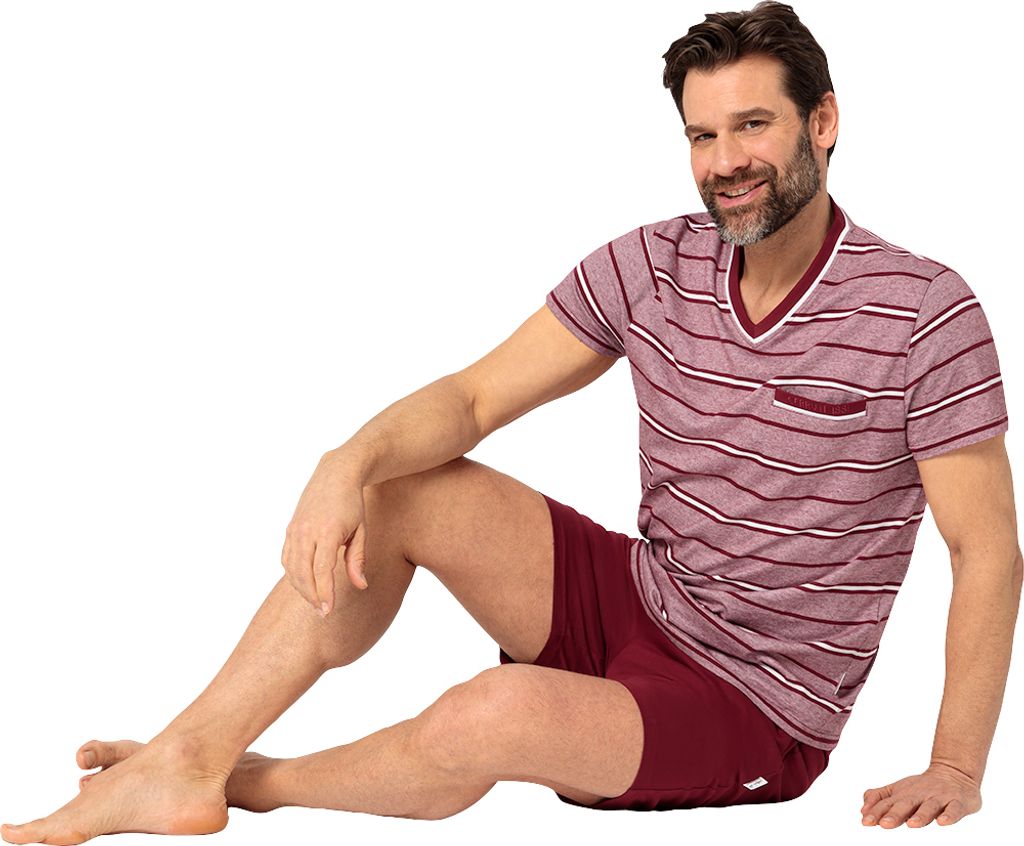 Cerruti 1881 Herren Pyjama (kurz), super weich aus 100% Baumwolle