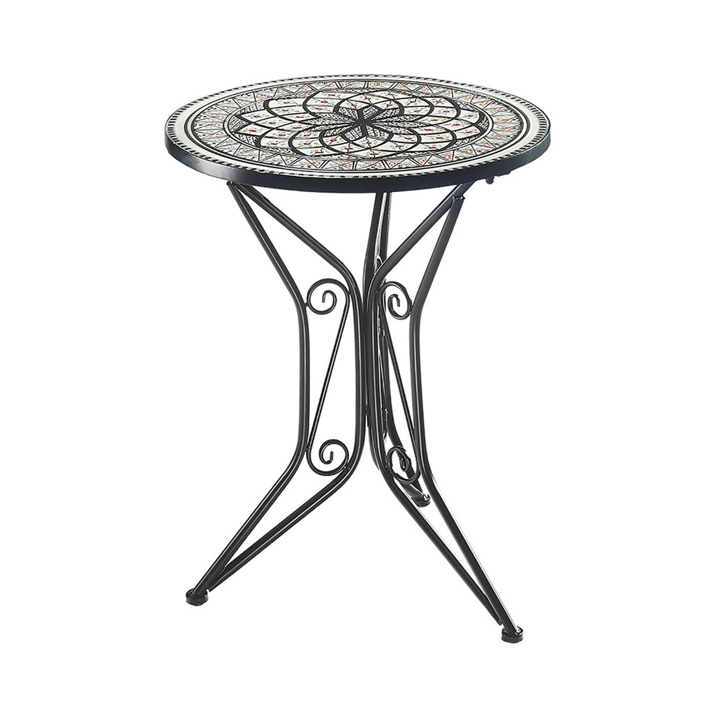 Kobolo Gartentisch mit Platte in Mosaikoptik - Höhe 68 cm Produktbild 