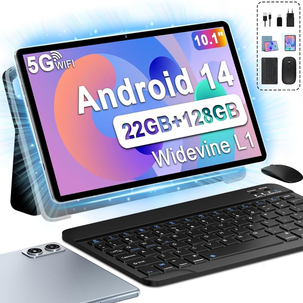 mit Tastatur Maus, 8000 mAh, (1TB TF) mit Hülle + ein Jahr Produktbild 