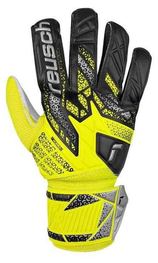 Reusch - "Attrakt Solid" Torhüter-Handschuhe für Herren/Damen Unisex PP10730 (7,5) (Schwarz/Grün)
