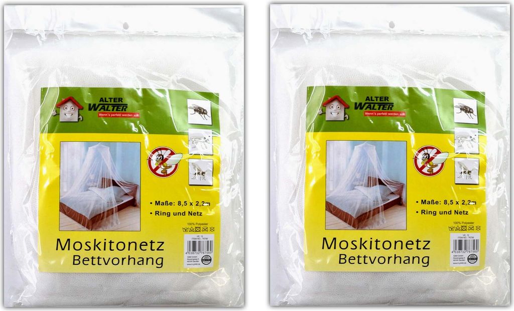 2er Set XXL Moskitonetz Bettvorhang Mückenschutz fürs Bett Produktbild