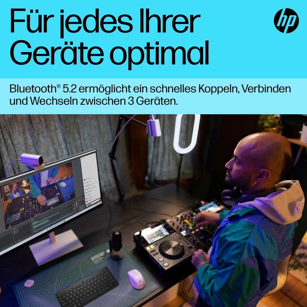 Clavier Bluetooth HP 350 Compact Noir idéal pour Télétravail et Voyages - 12