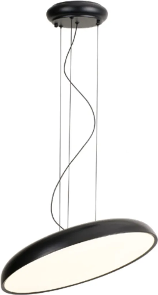Suspension Luminaire LED 44cm Lamina 30W Noir pour Salon et Bureau