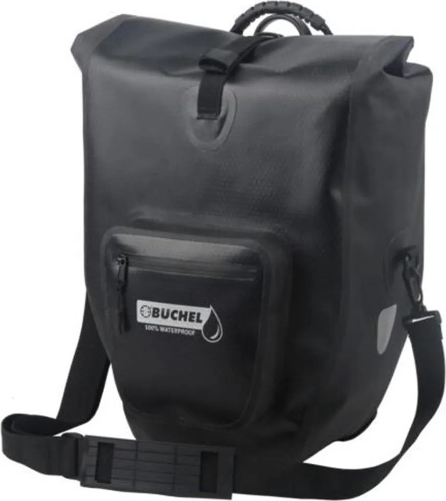 Sacoche de vélo convertible en sac à dos Büchel GTR étanche coloris noir