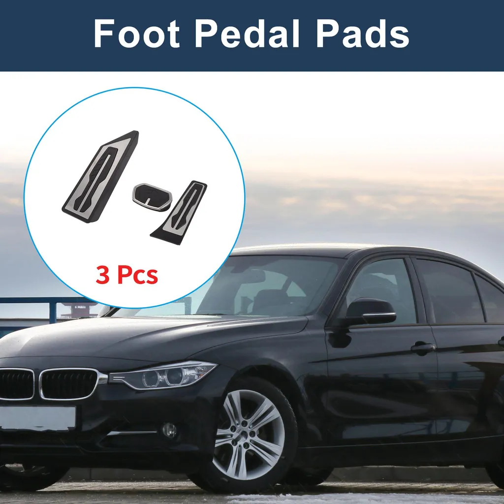 Pédales BMW X1 F48 2016-2022 en Acier Inoxydable Argenté - Lot de 3 Pcs