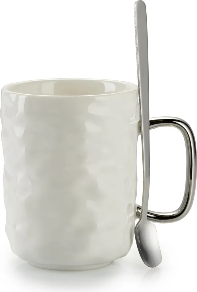HowHomely Selena Silver: Set Caffè Design Moderno Bianco 6 Pezzi - 6