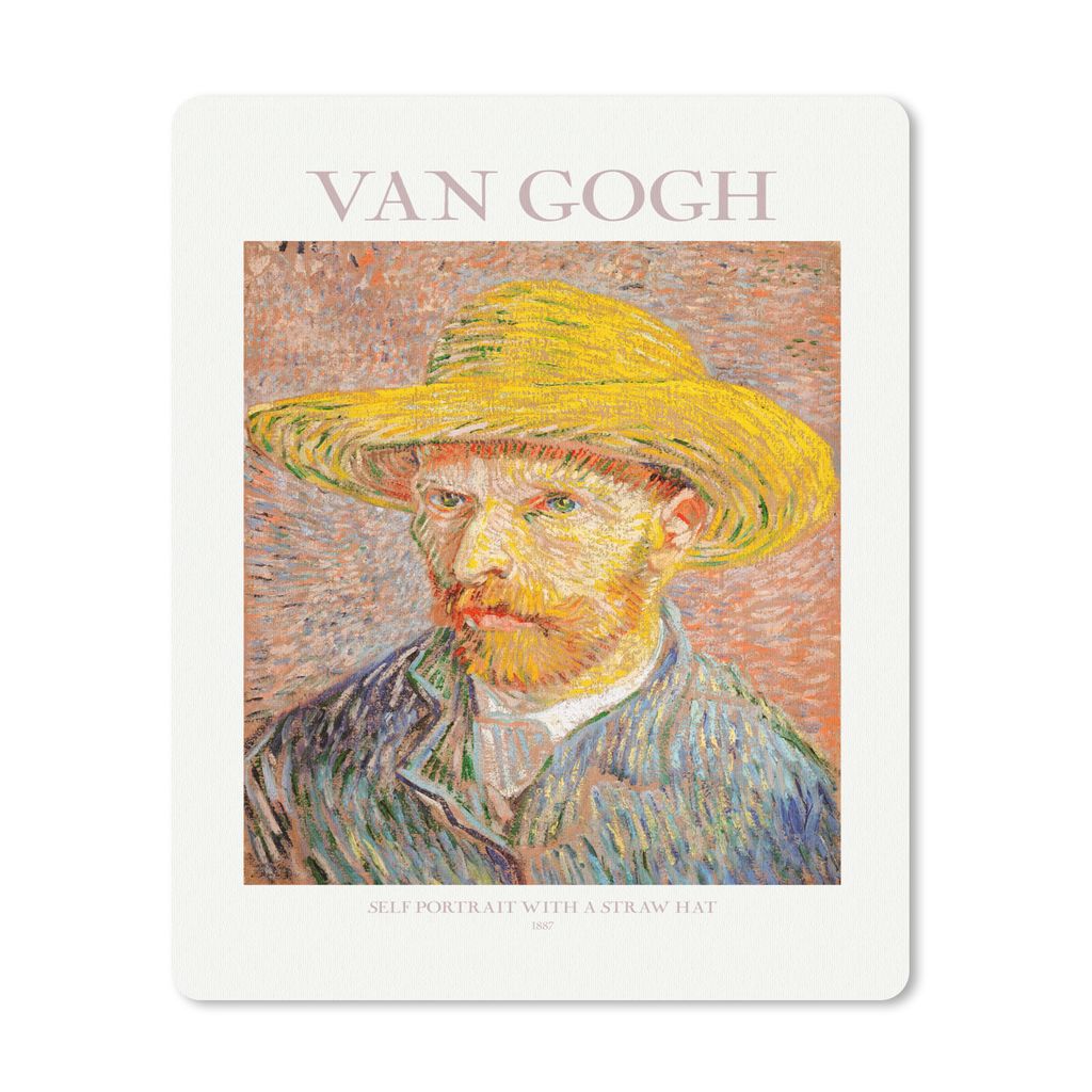 MuchoWow Mauspad Mousepad Van Gogh - Selbstporträt - Gemälde - Gelb 30x40 cm - Mousepads - Maus Mat - Pad - Mausunterlage - Mausmatten