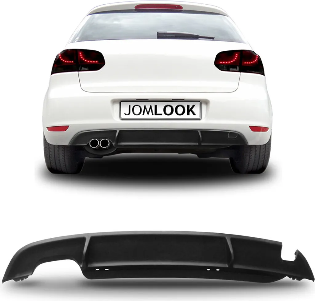 Diffuseur Arrière Sport Look pour VW Golf 6 VI Pare-chocs Standard Noir