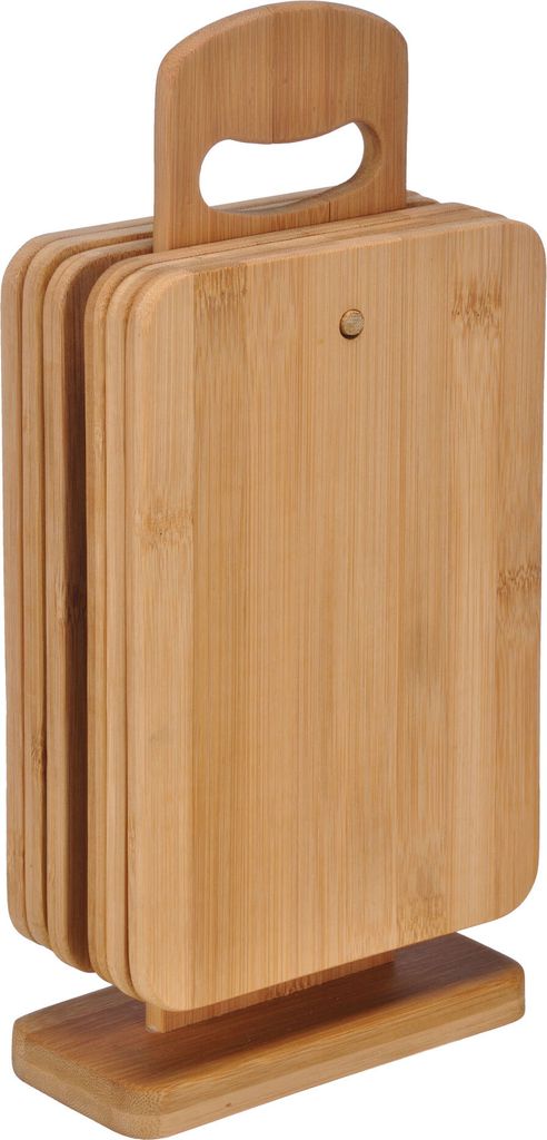 Planche à découper en bambou avec support - Lot de 6 - Image du produit 