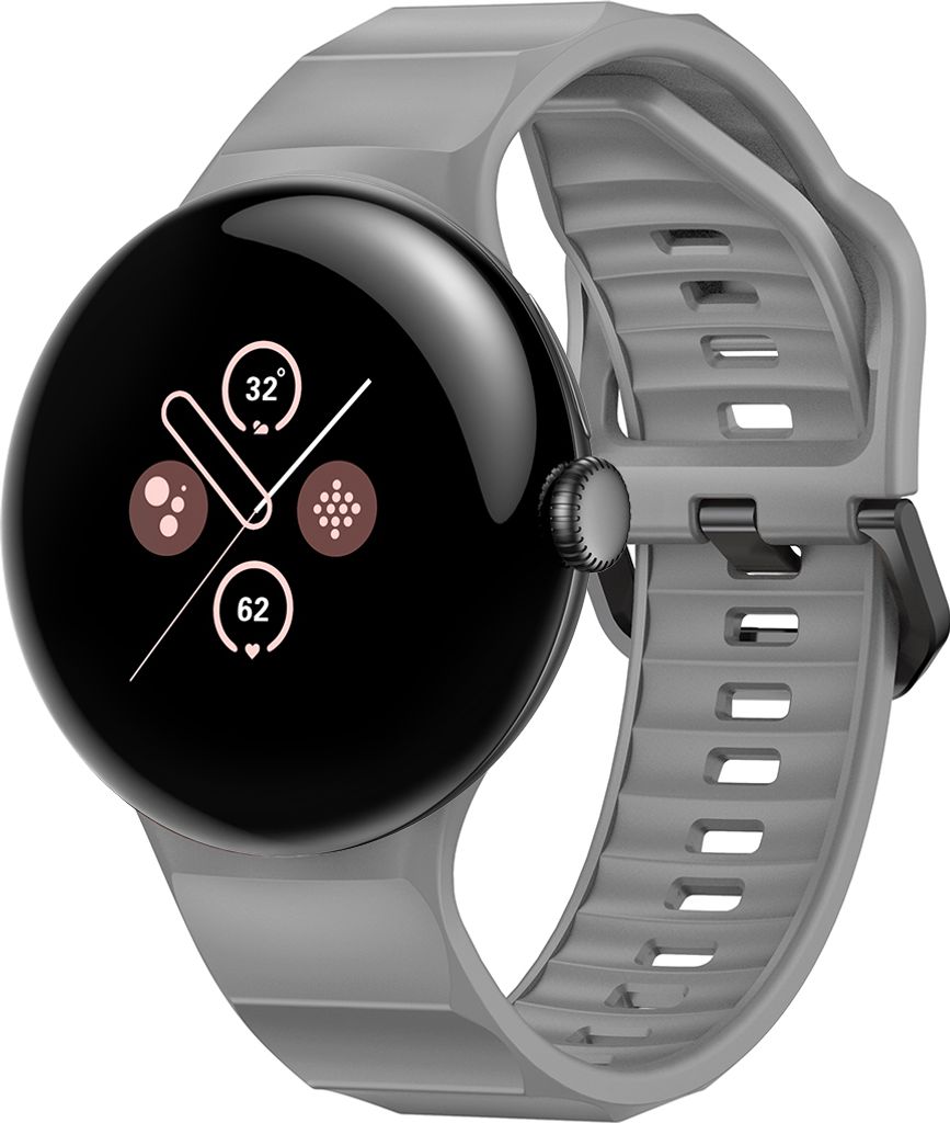 INF Silikon-Uhrenarmband für Google Pixel Watch 3, 45 mm Grau