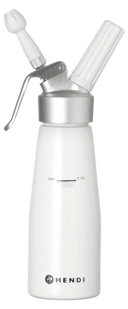 HENDI Sahnespender weiß       0,5 L Aluminium         Produktbild 