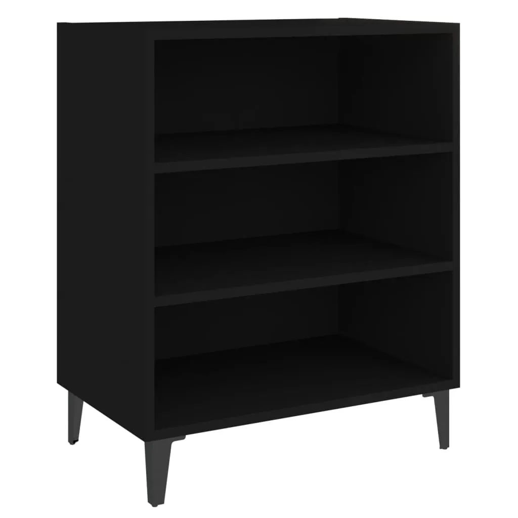 SYFAX™ Credenza Nera 57x35x70 cm | Mobiletto in Legno Multistrato Moderno