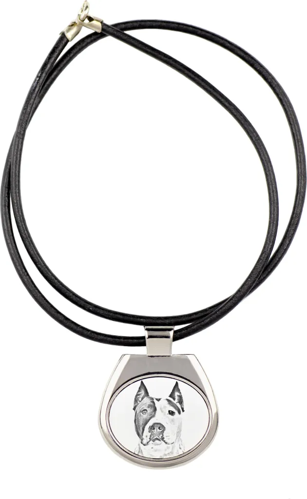 American Staffordshire Terrier - collana con cane, ciondolo personalizzato con foto, collana unica per donne e uomini del marchio Art-Dog