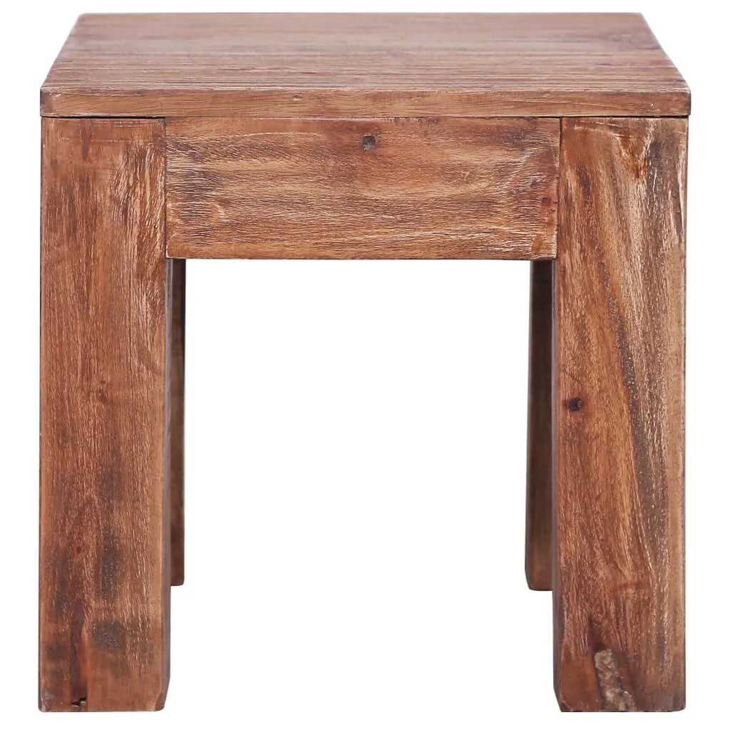 Table basse cubique 30x30x30 en bois massif recyclé aspect vintage