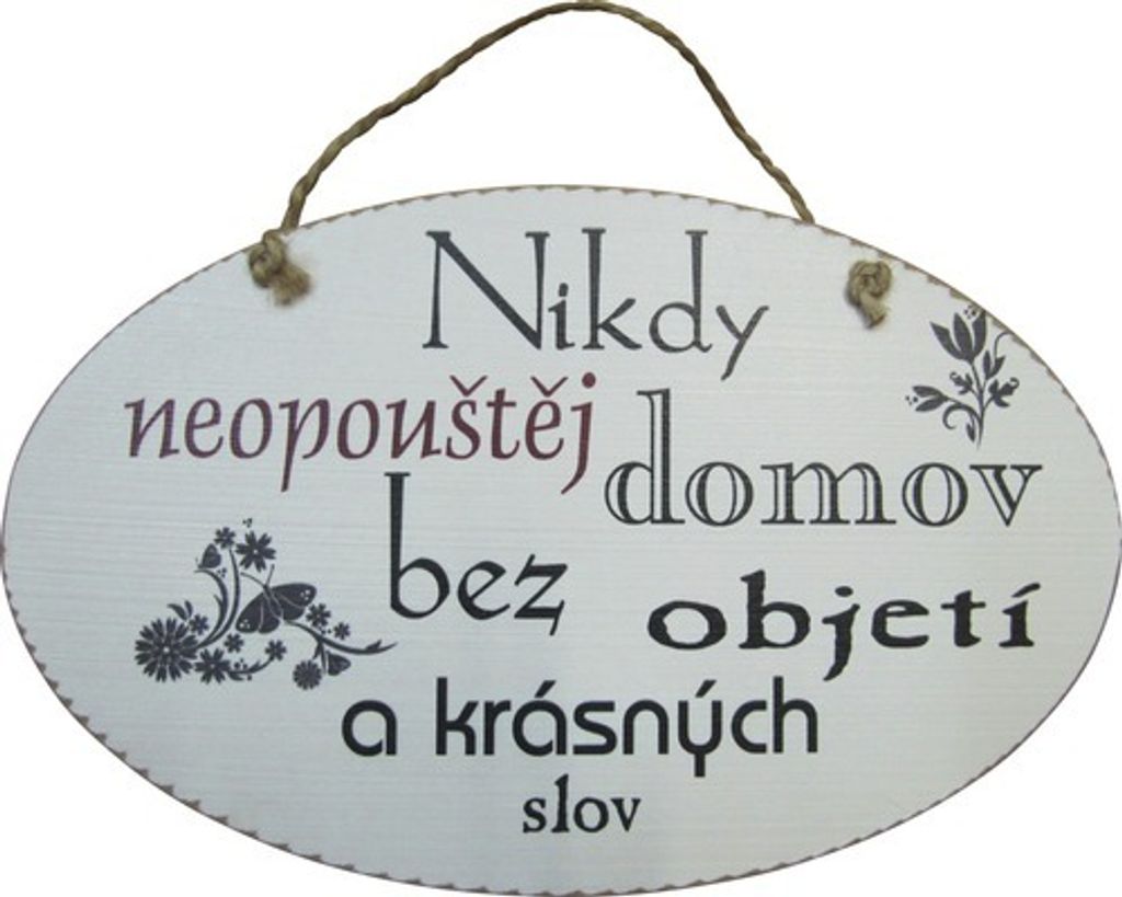 Dřevěná dekorace na zeď, cedule s nápisem 2818-6 18x28 cm Obrázek produktu 