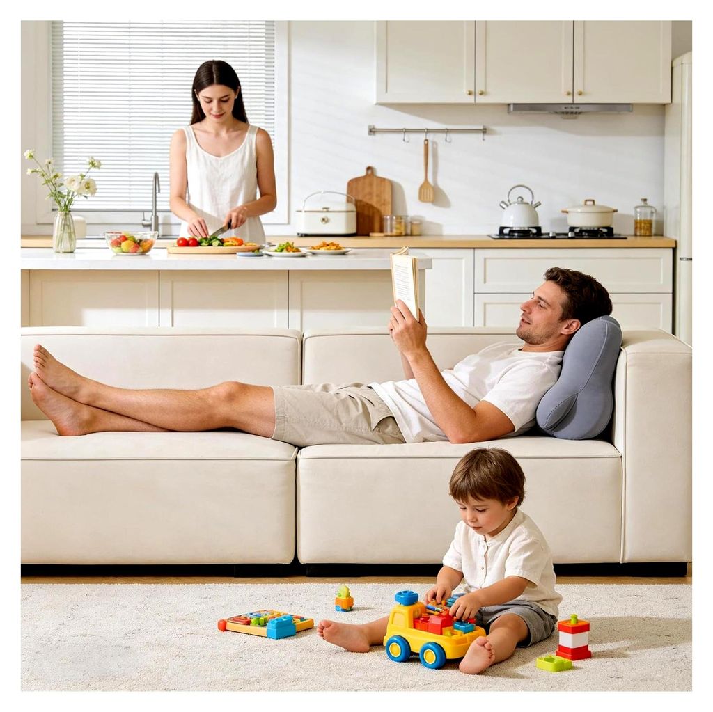 Memory Foam Kissen - Ergonomisches Verstellbares Nackenstützkissen aus Komfort-Formgedächtnisschaum | Kissen für Seitenschläfer, Reisen, Liegen...