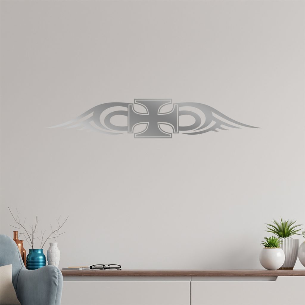 Tribal Kreuz Wandtattoo in 6 Größen - Wandaufkleber Wall Sticker - Dekoration, Küche, Wohnzimmer, Schlafzimmer, Badezimmer