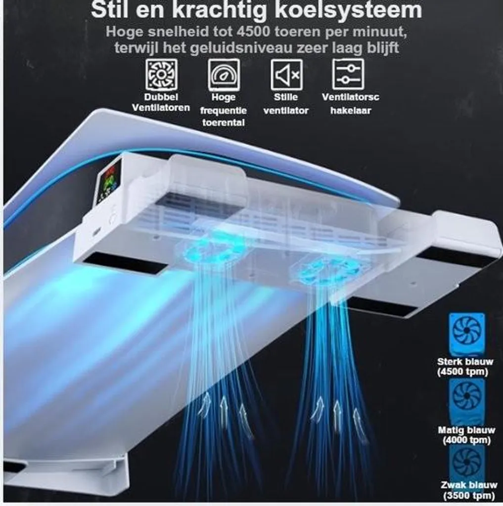 Refroidisseur Externe PS5 - Système de Ventilation USB avec 3 Ventilateurs - 5