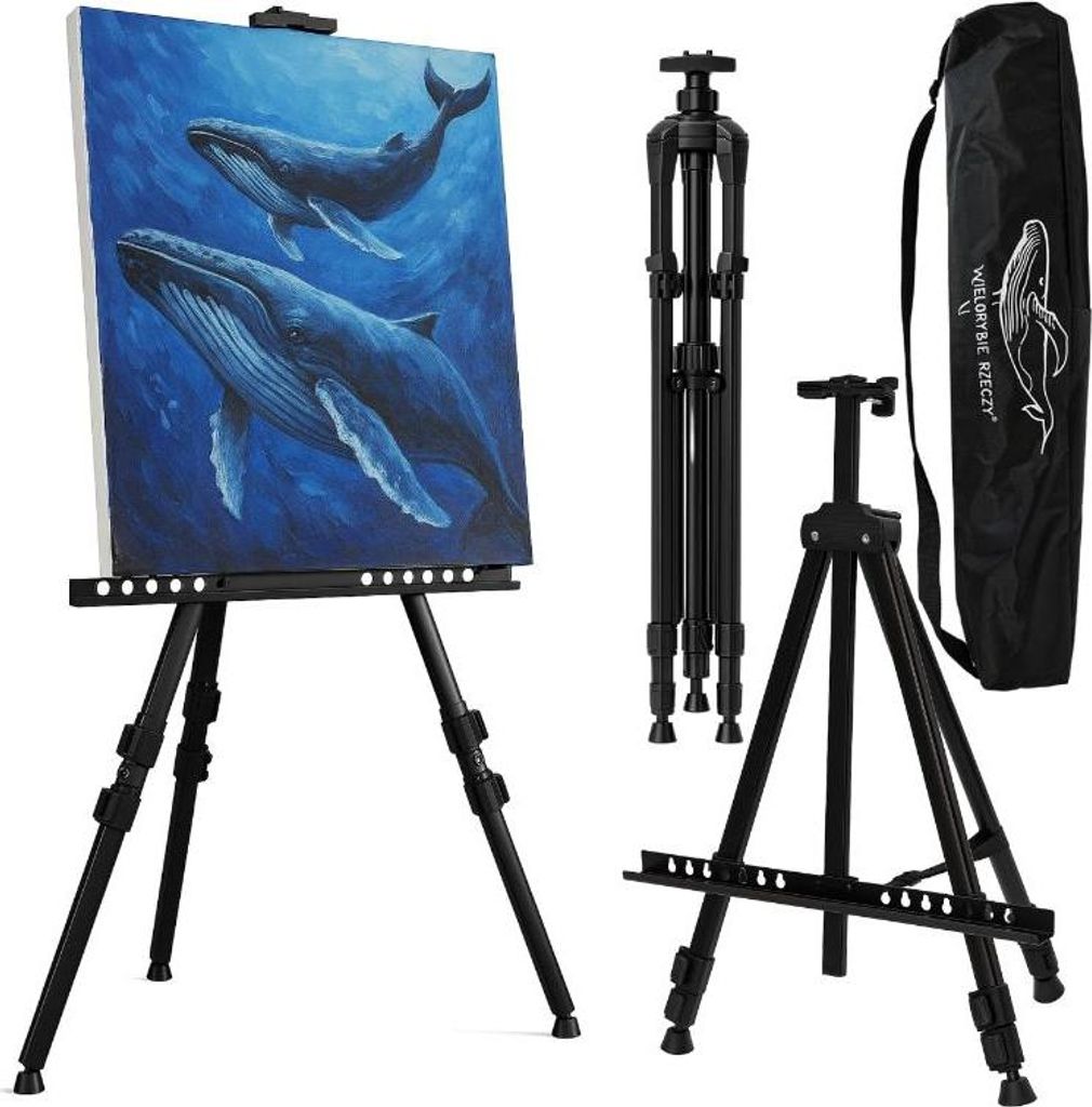 Leichte Aluminium-Malstaffelei – höhenverstellbar 50–160 cm, Dreibein, mit Tragetasche – für Atelier & Plein-Air