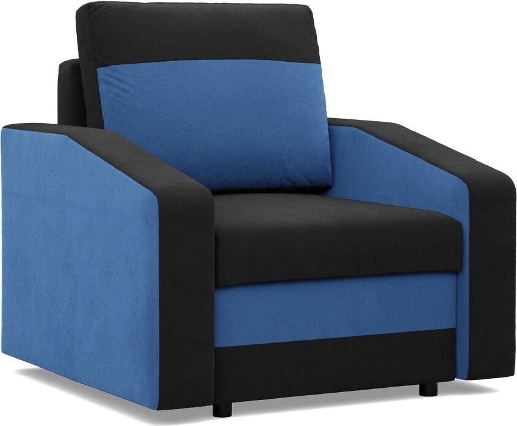 Loungesessel für das Wohnzimmer Orion, Schwarz + Dunkelblau