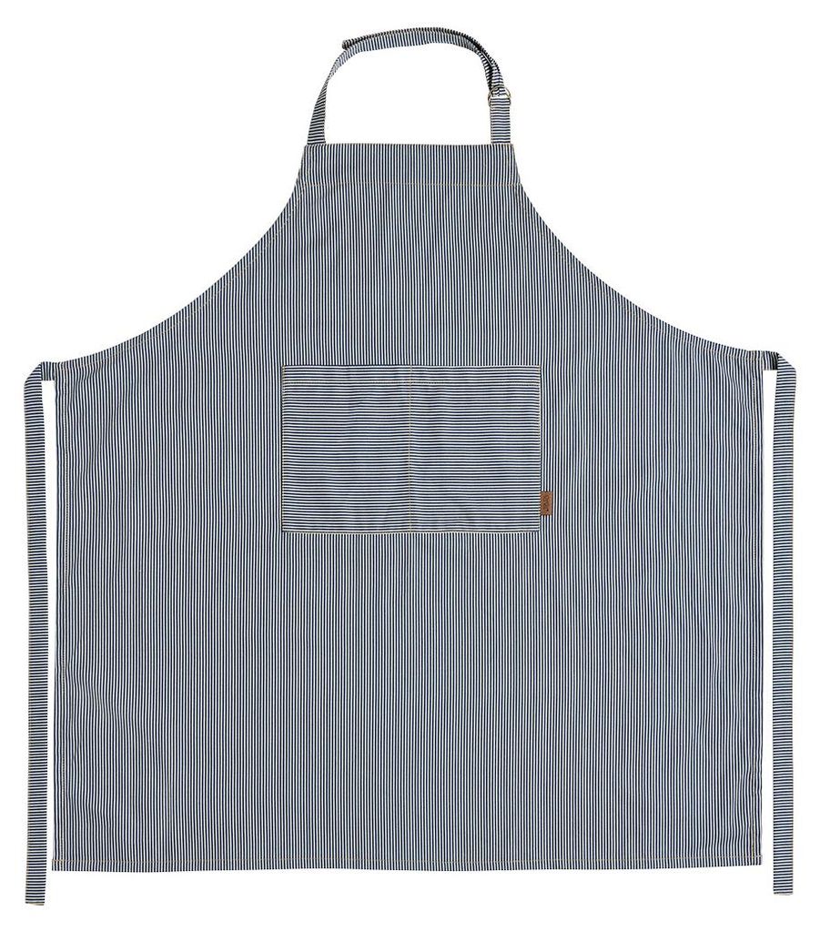 OYOY Striped Denim Apron Blue L301180 Küchenschürze aus 100% Baumwolle 98x96 cm gestreifte skandinavische Kochschürze
