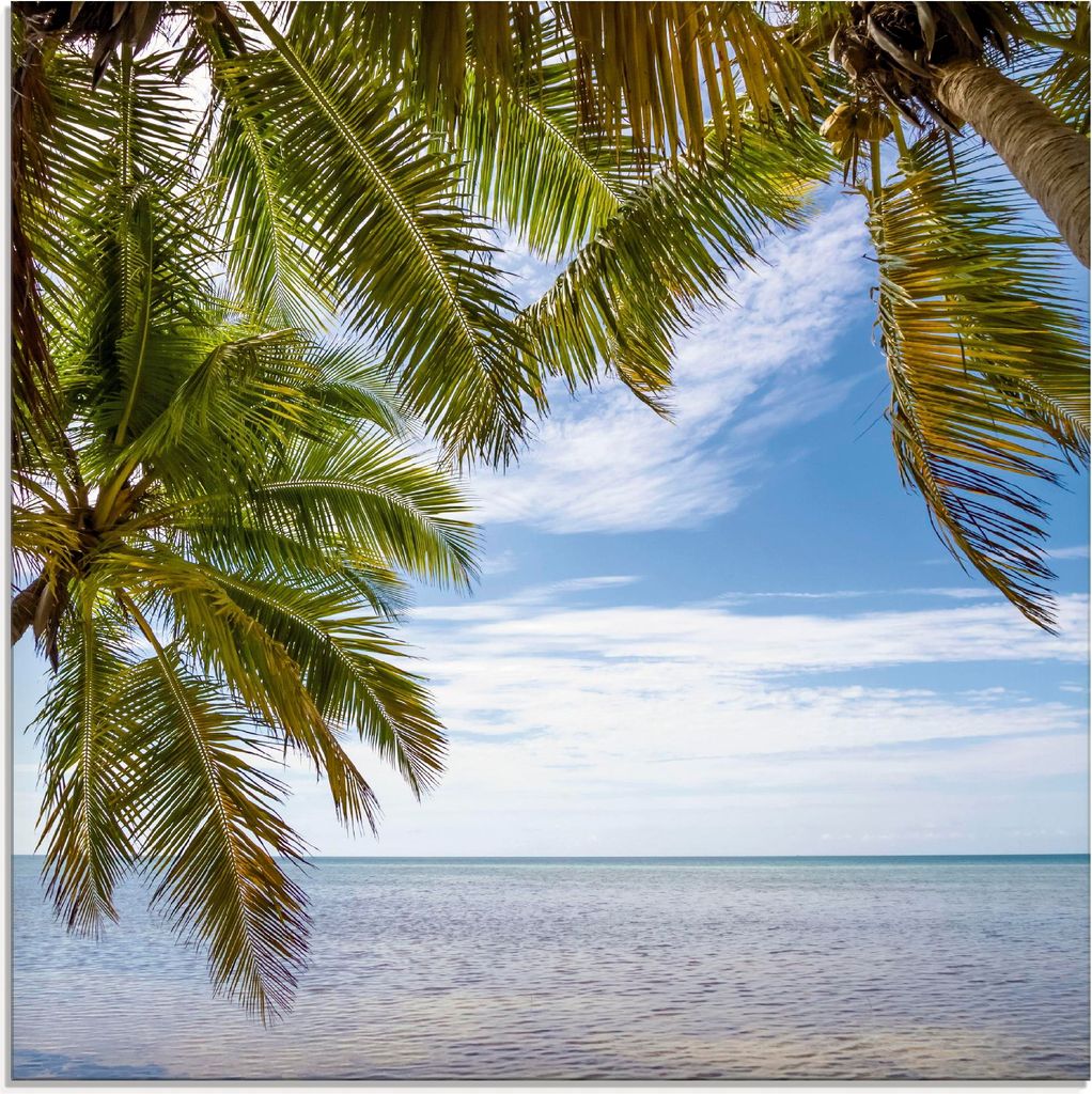 ARTland Glasbild Florida Keys Das Meer Größe: 50x50 cm