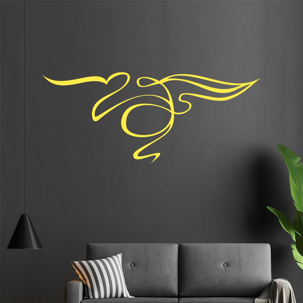Tribal geschwungen Wandtattoo in 6 Größen - Wandaufkleber Wall Sticker - Dekoration, Küche, Wohnzimmer, Schlafzimmer, Badezimmer