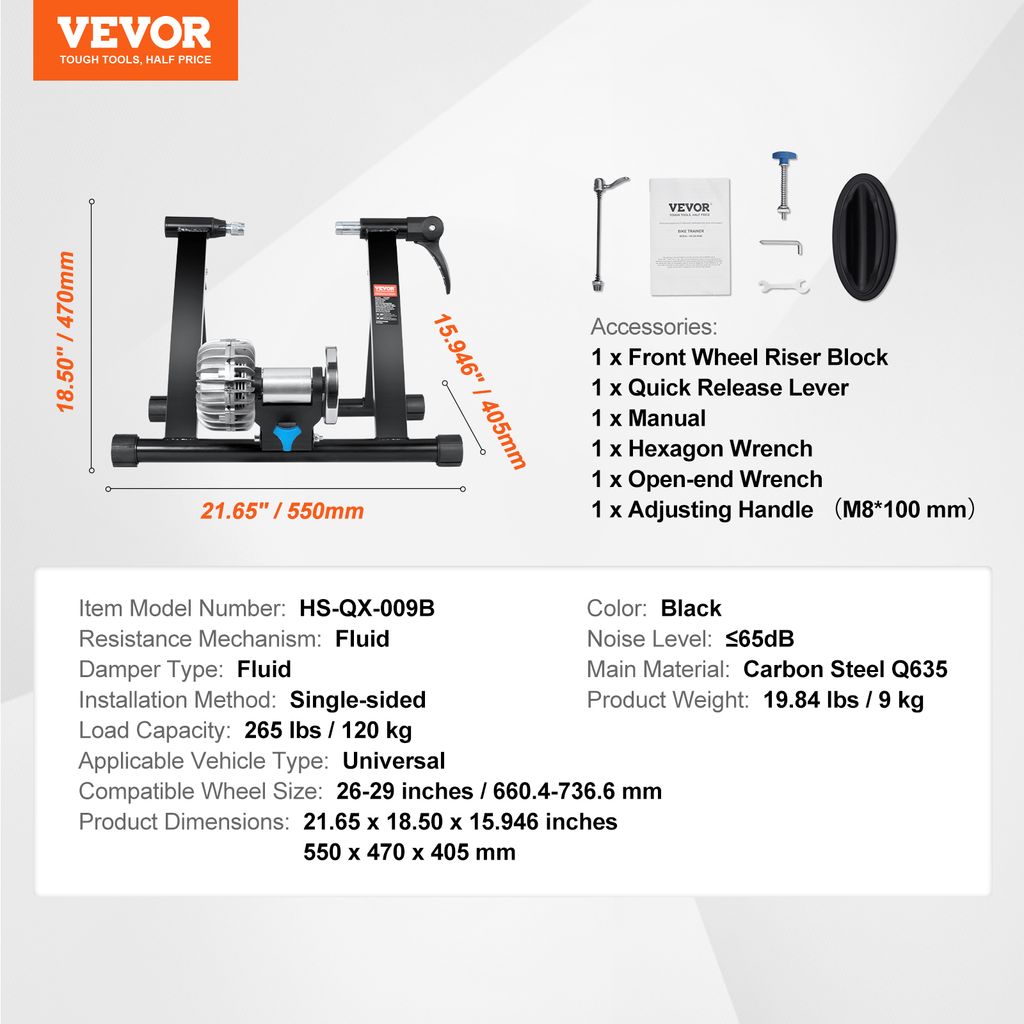 Stojan na trenažér VEVOR, tekutý stojan pro stacionární Obrázek produktu 7