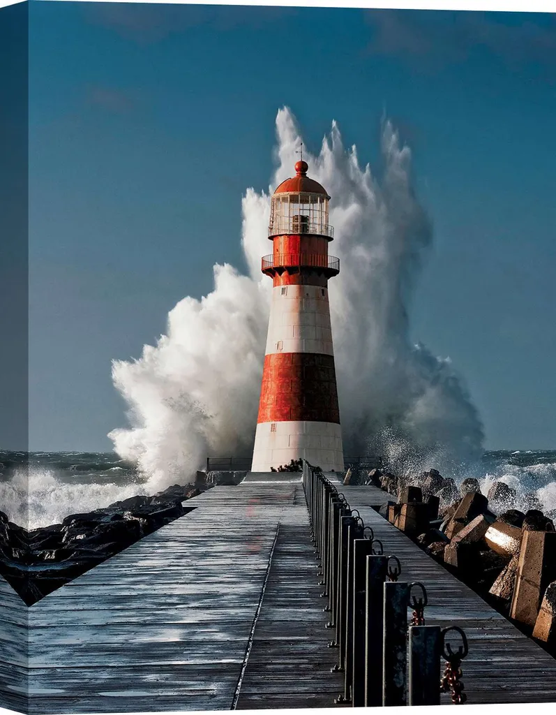 Quadro su tela - Faro nel Mediterraneo (dettaglio) - dimensioni 40x60 cm