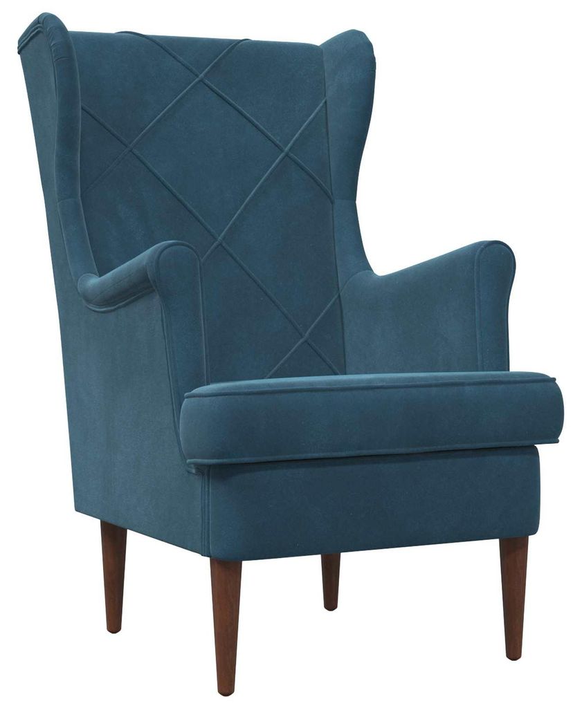 vidaXL Sessel Blau Samt