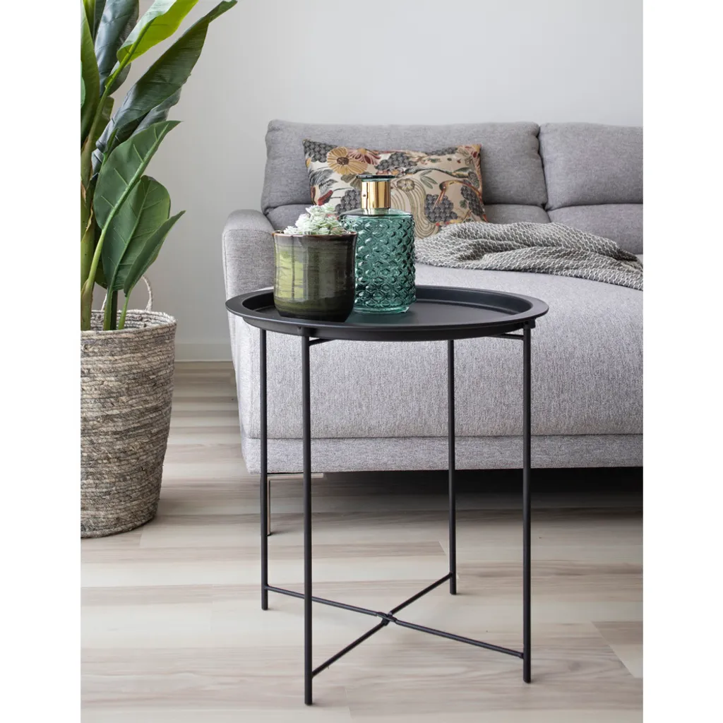 Table basse d'angle noire Baro : la solution gain de place pour salon - 4