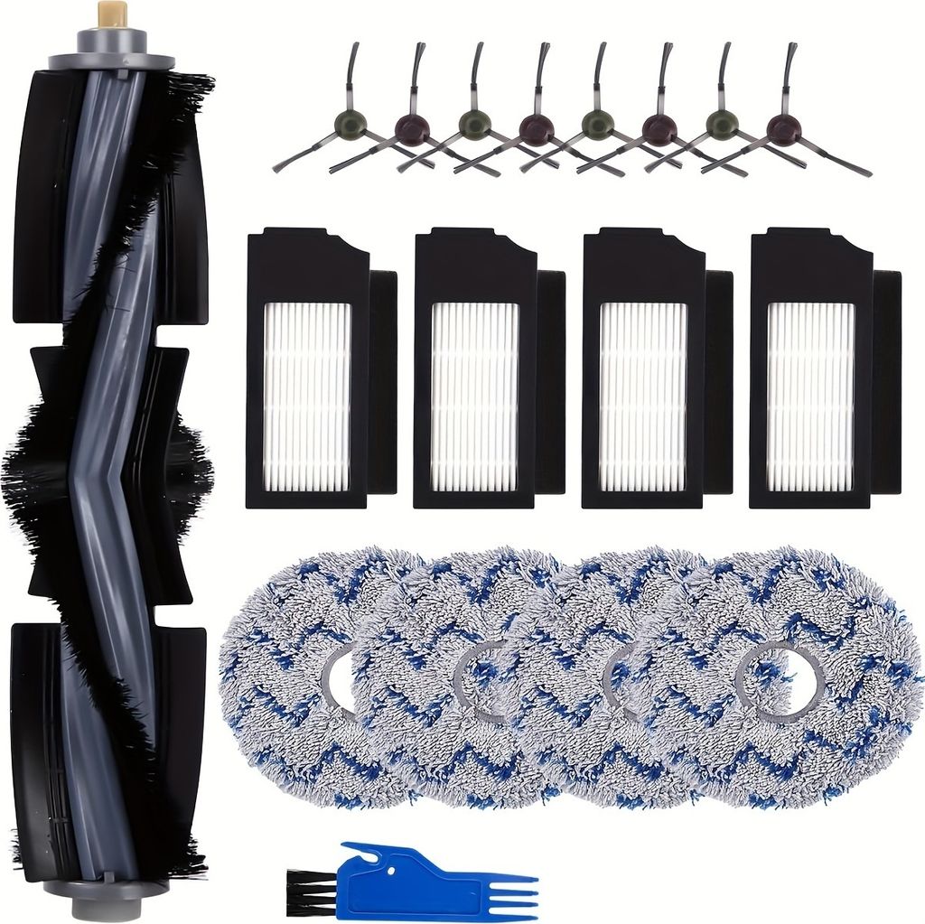 18-teiliges Ersatzteilset, kompatibel mit Ecovacs Deebot X1 Omni/X1 E Omni/X1 Turbo Ersatzteilen, Kehrmaschinen-Ersatzteilen, Kehrmaschinen-Zubehör