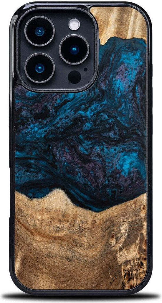 Holzhülle für iPhone 16 Pro, Bewood Unique Planets Neptun