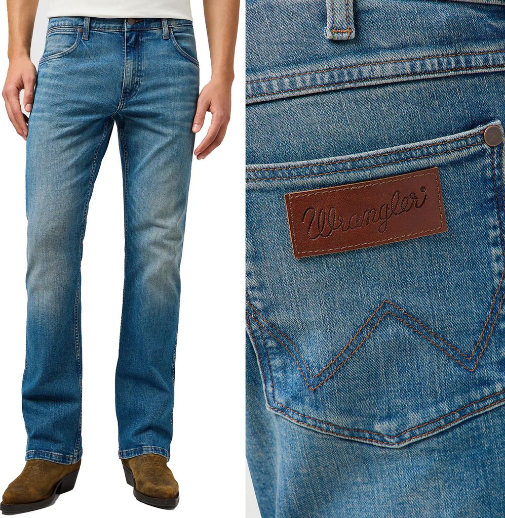 WRANGLER Herren, Jeanshosen, Regular fit HORIZON, W36 L32, Blau, Jeans, baggyjeans, buggy