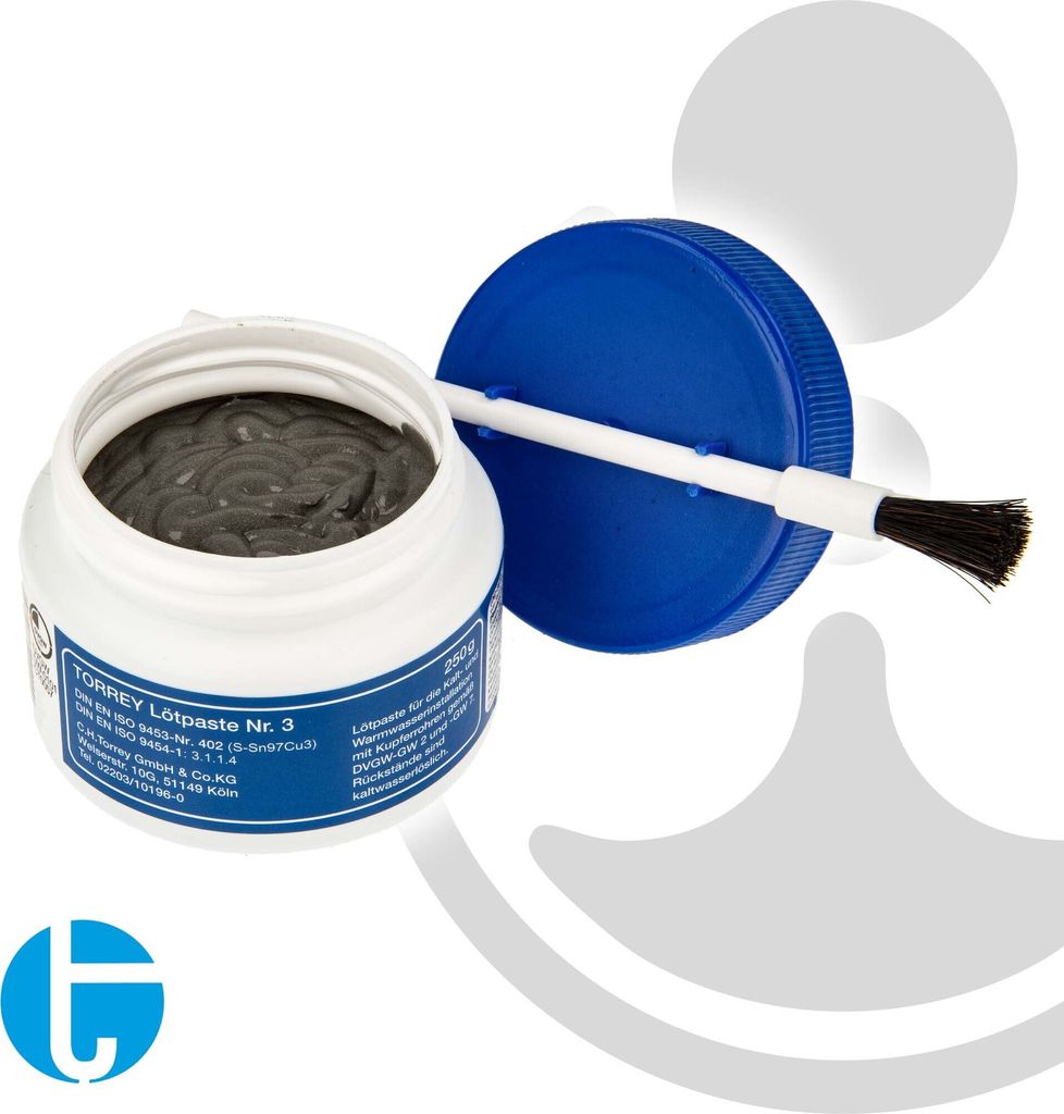 Torrey Lötpaste Nr. 3 mit Pinsel zum Weichlöten von Produktbild 