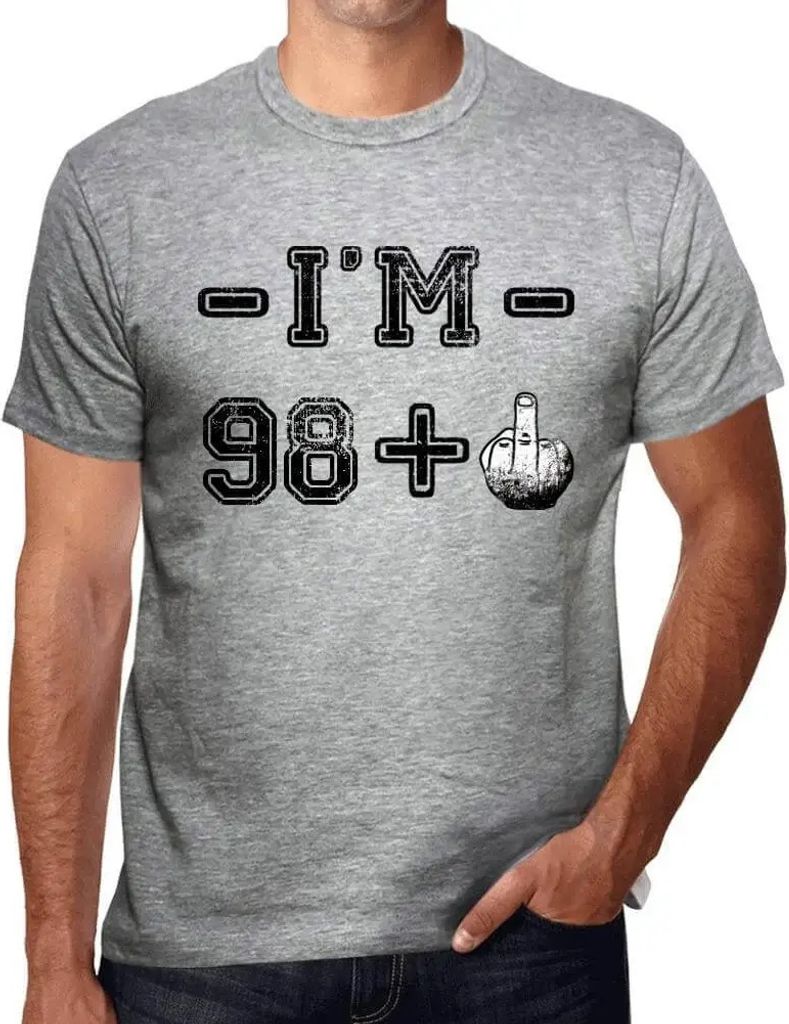 Herren Grafik T-Shirt 99 Jahre ich bin 98 + ein Mittelfinger – 99 Years I'm 98 + A Middle Finger – Geschenk 99. Geburtstag Jahrestag 99 Jahre J...