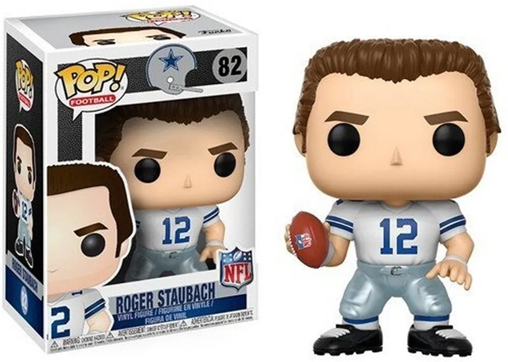 Figurine Funko POP NFL Roger Staubach 82 Dallas Cowboys pour Fan Foot