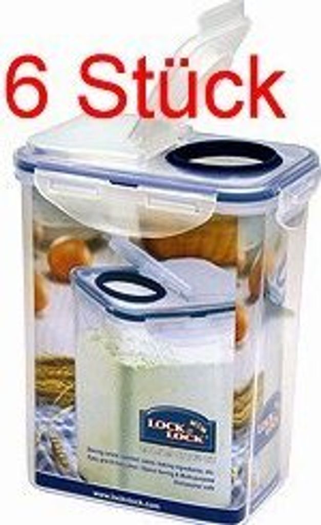 Lock & Lock Frischhaltebox rechteckig mit Schütte 6er Set Zdjęcie produktu 