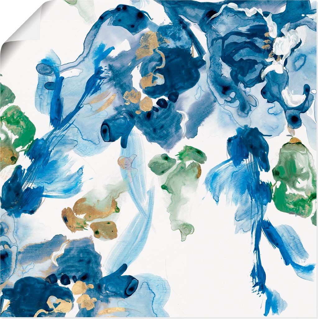 ARTland Poster Fließendes Wasser Größe: 50x50 cm