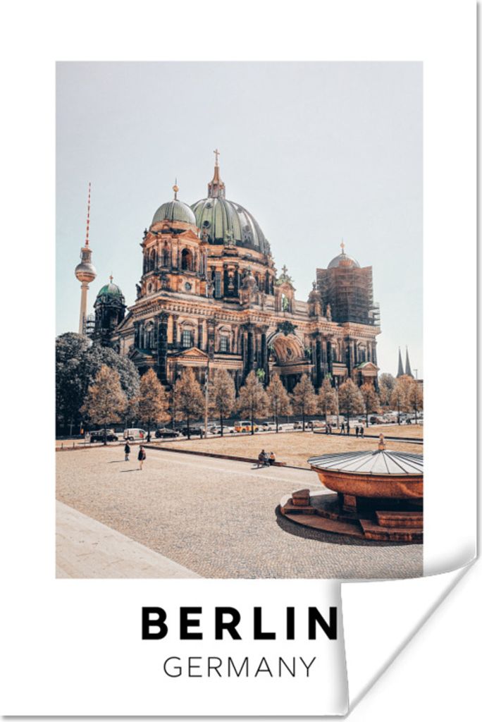 MuchoWow Poster Deutschland - Berlin - Domtoren 120x180 cm - Kunstposter
