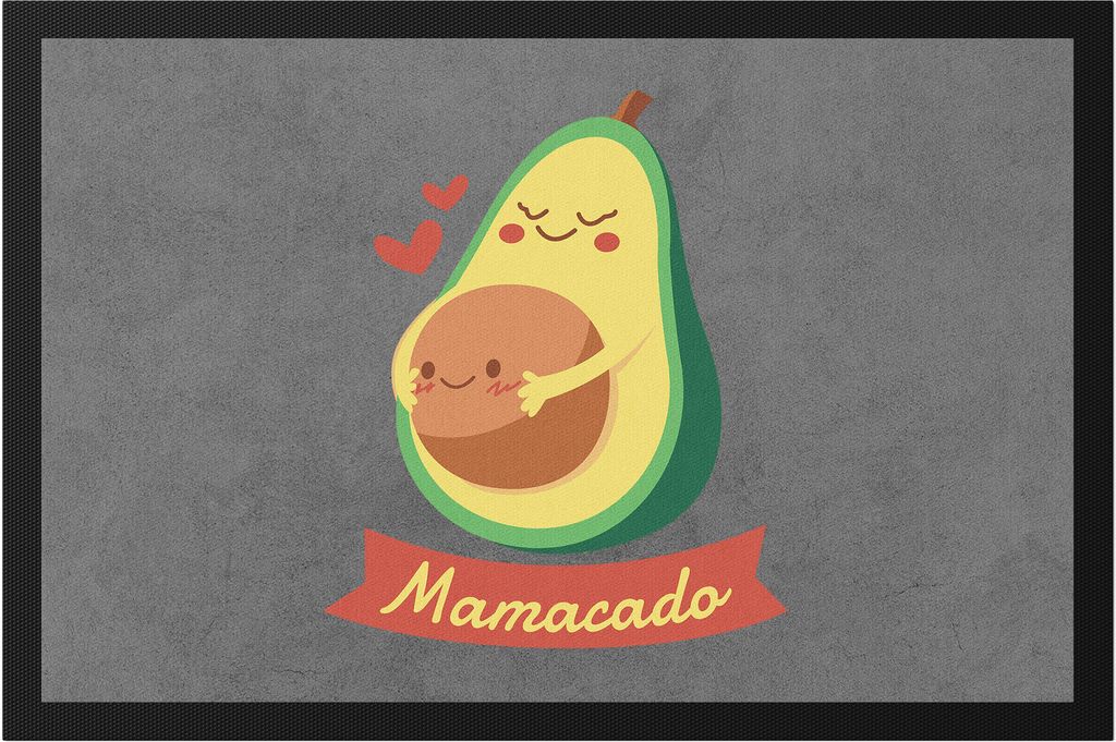 Mamacado Fußmatte Süßes Geschenk für Werdende Mamas Avocado-Fans