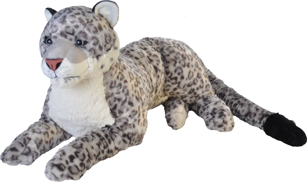 Décoration Chambre Enfant : Peluche Léopard des Neiges Géante de 76 cm
