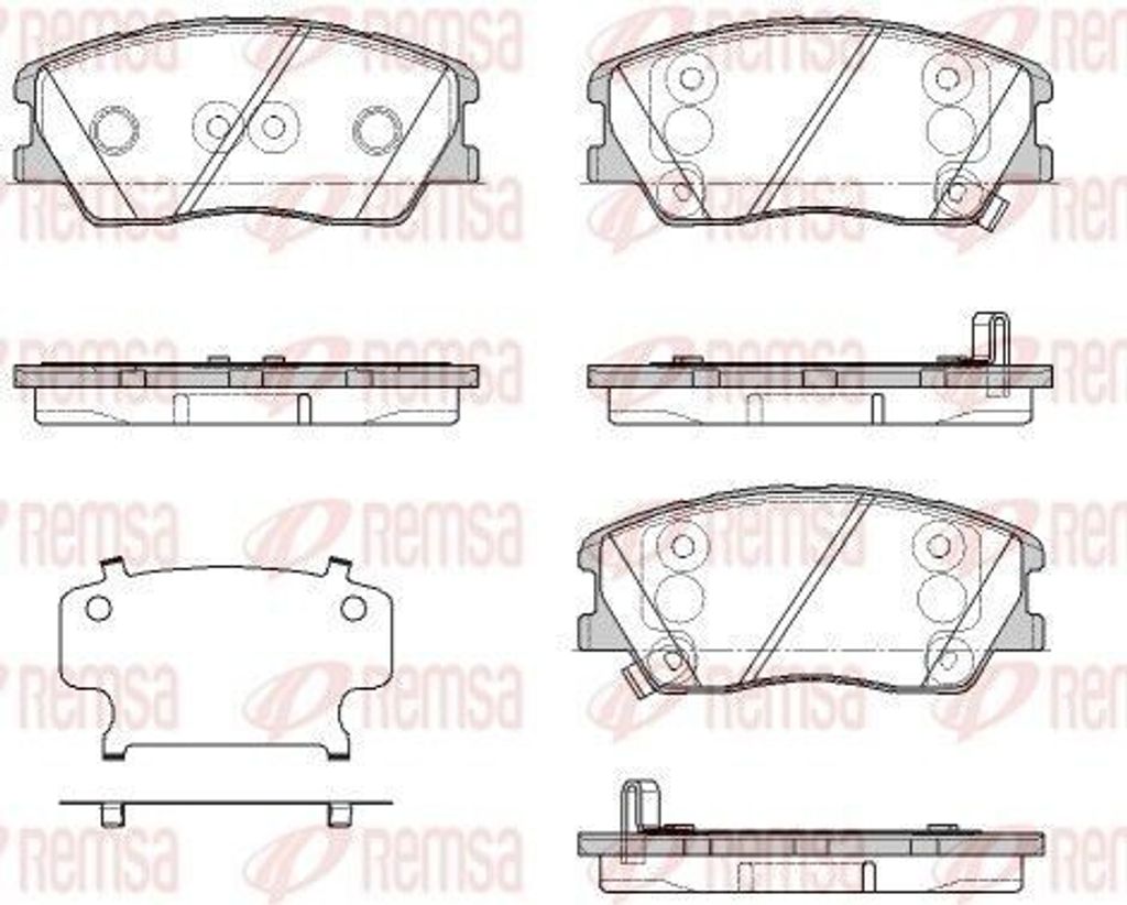 REMSA Bremsbeläge Satz Vorne Bremsklötze für KIA Soul III (SK3) 1884.02
