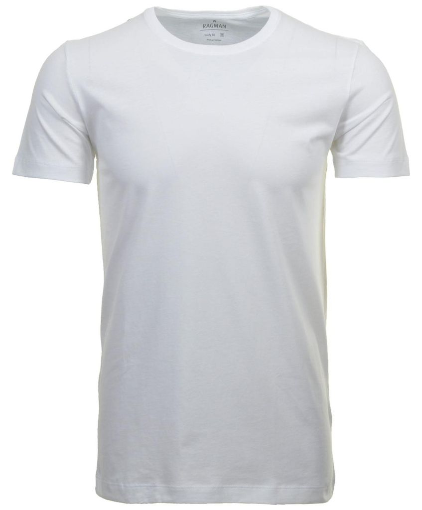 Ragman H-T-Shirt T-Shirt DP rundhals Body Fit in weiß