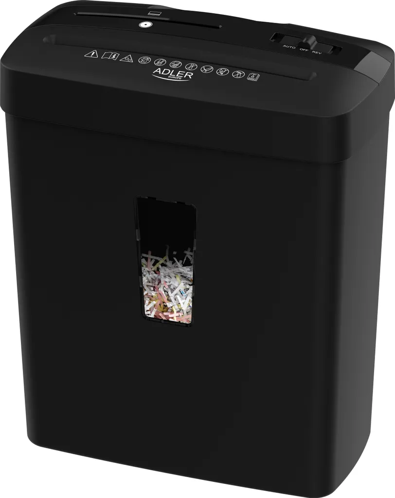 Destructeur de documents noir Adler 200W coupe croisée haute performance - 2