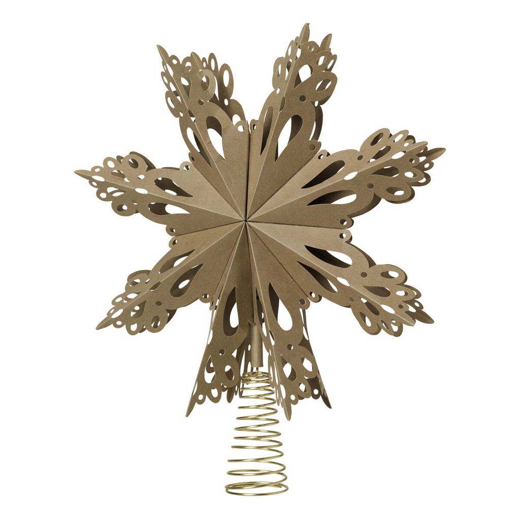 Broste Copenhagen CHRISTMAS STAR Baumspitze natural brown 30 cm