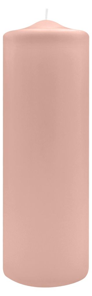 Spitzkopf Stumpen Kerzen Taupe Rosa 30 x Ø 9 cm, 6 Stück Produktbild 