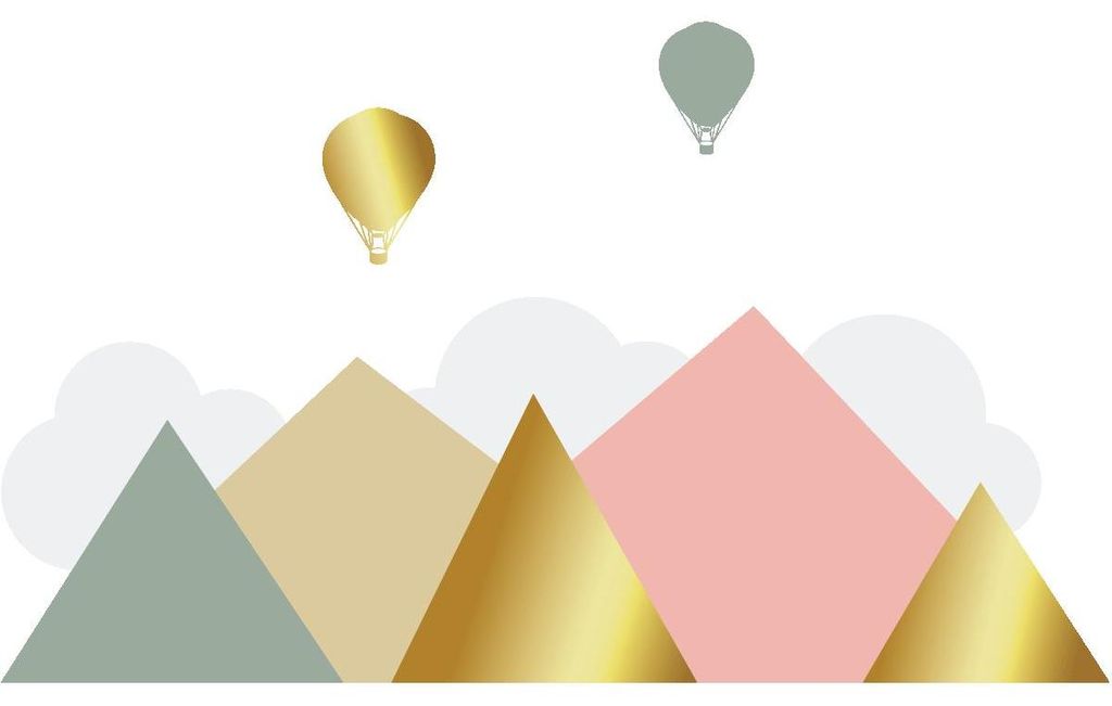 Kinderaufkleber mit Motiven der riesigen skandinavischen Berge, Esbjerg, 120 x 160 cm